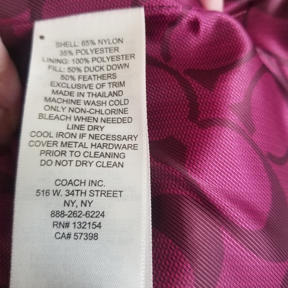 Coach Down Puffer Coat Size XS Bust 35 - Picture 15 of 15